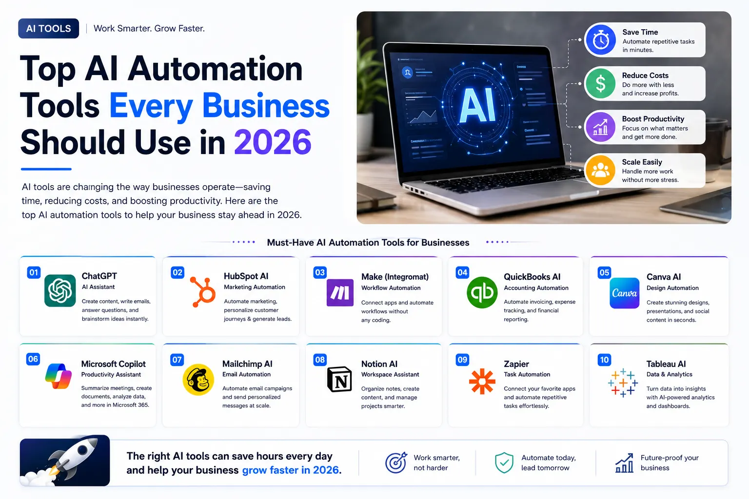 Top AI Automation Tools Every Business Should Use in 2026